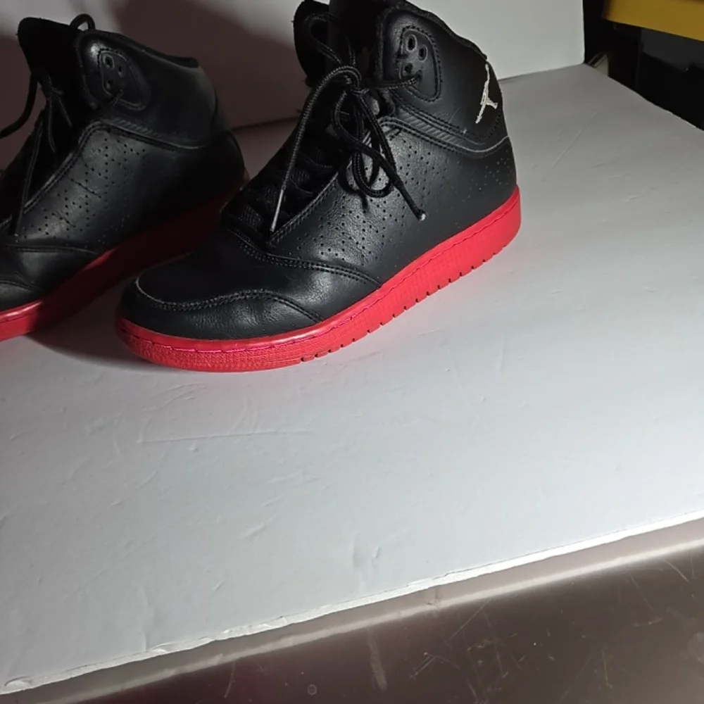 Nike Air Jordan 1 Flight 5 Black/Red Or Pink Sz 6Y Gently Worn - Picture 3 of 12